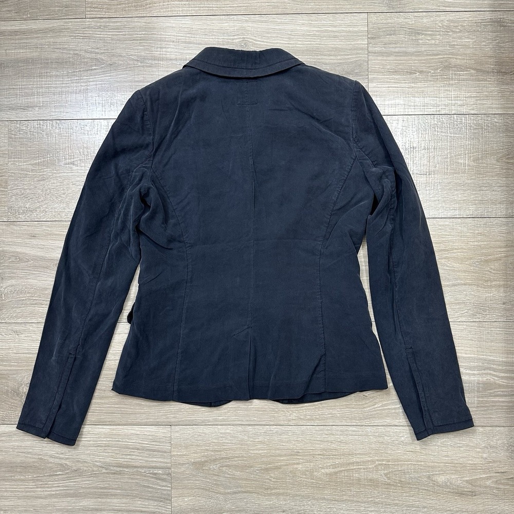 NEW Go Silk $248 Black Go Nano Blazer Jacket Washable Collared Button Up Size 6 - Picture 12 of 12